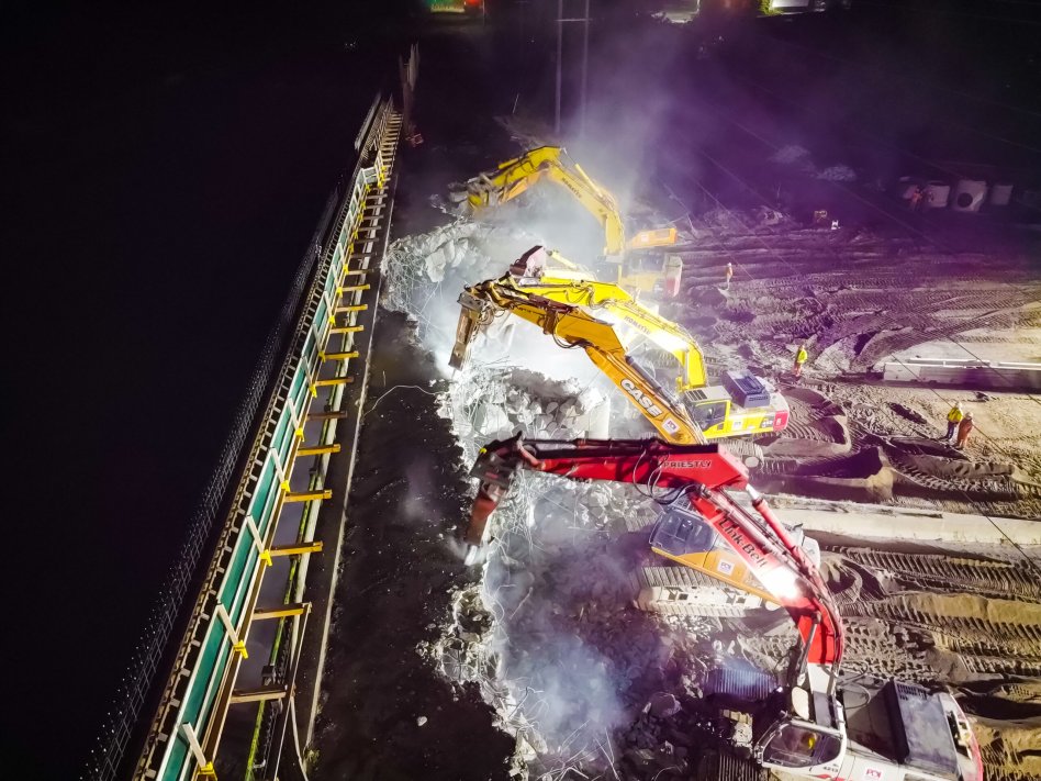 Using Demolition Technology To Take Down A Bridge