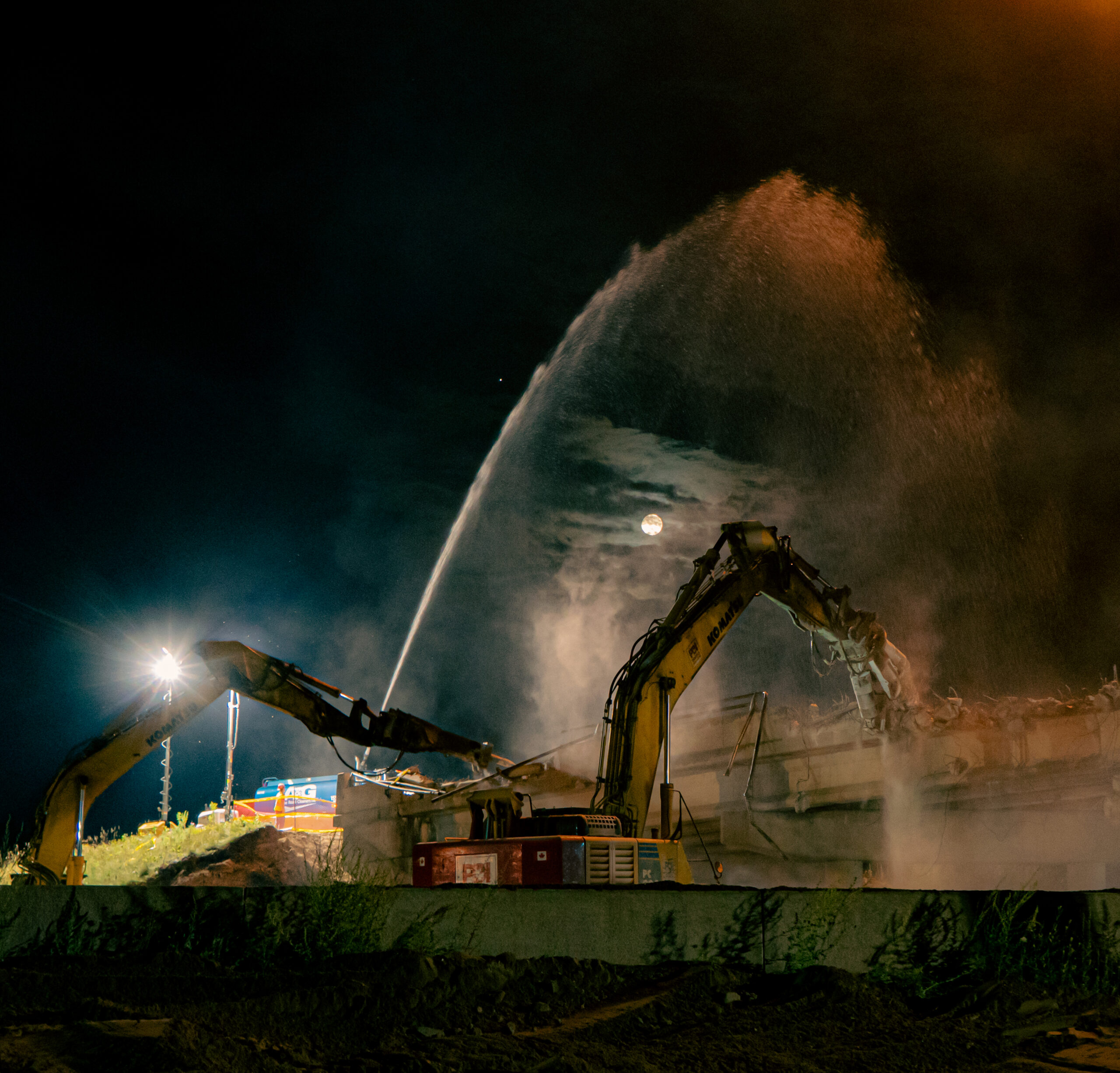 Emergency demolition services on Dingman Road