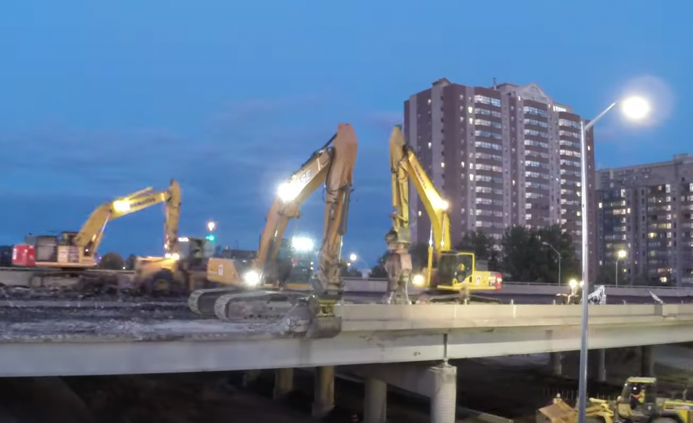 Nicholas Street bridge demolition project in Ottawa
