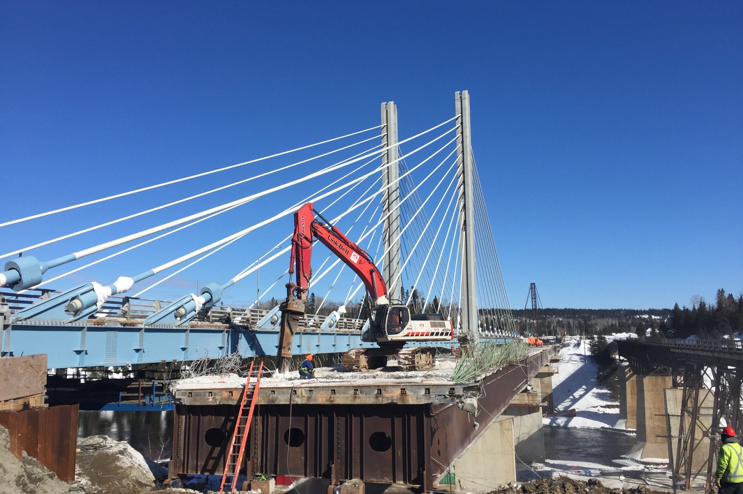 Nipigon River bridge demolition project