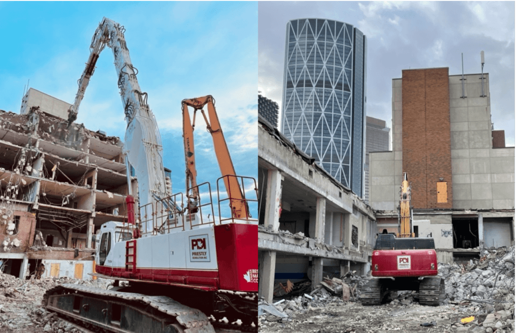 The YWCA facility in downtown Calgary was a complete structure demolition including abatement.
